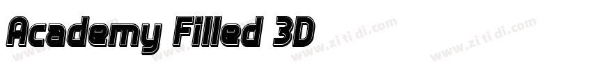 Academy Filled 3D字体转换